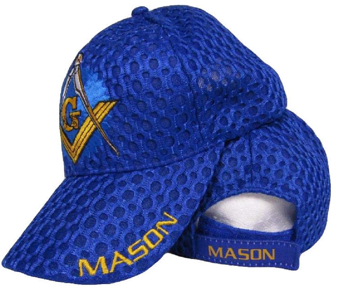 Mason Masons Freemason Masonic Lodge Royal Blue Shadow Mesh